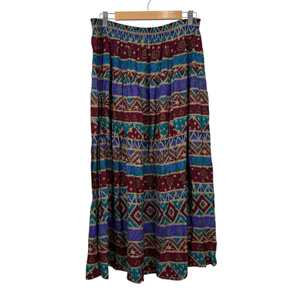 Koret Skirt Womens 18W Maxi Fairy Grunge Green Floral Cottagecore Festival Boho